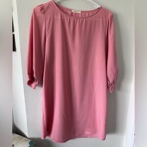 Everly Blush Pink Shift Dress